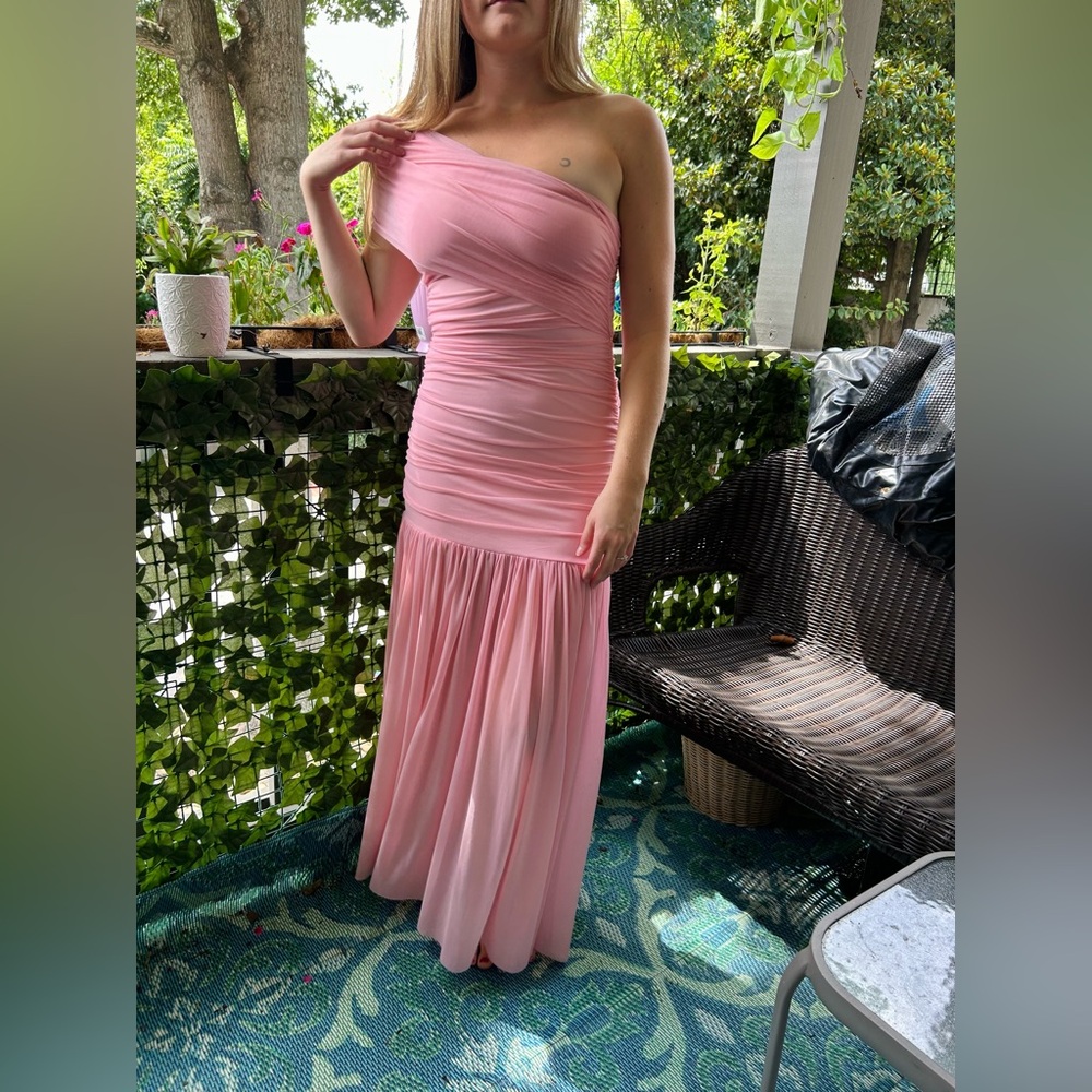 Elegant Pink Off-Shoulder Dress